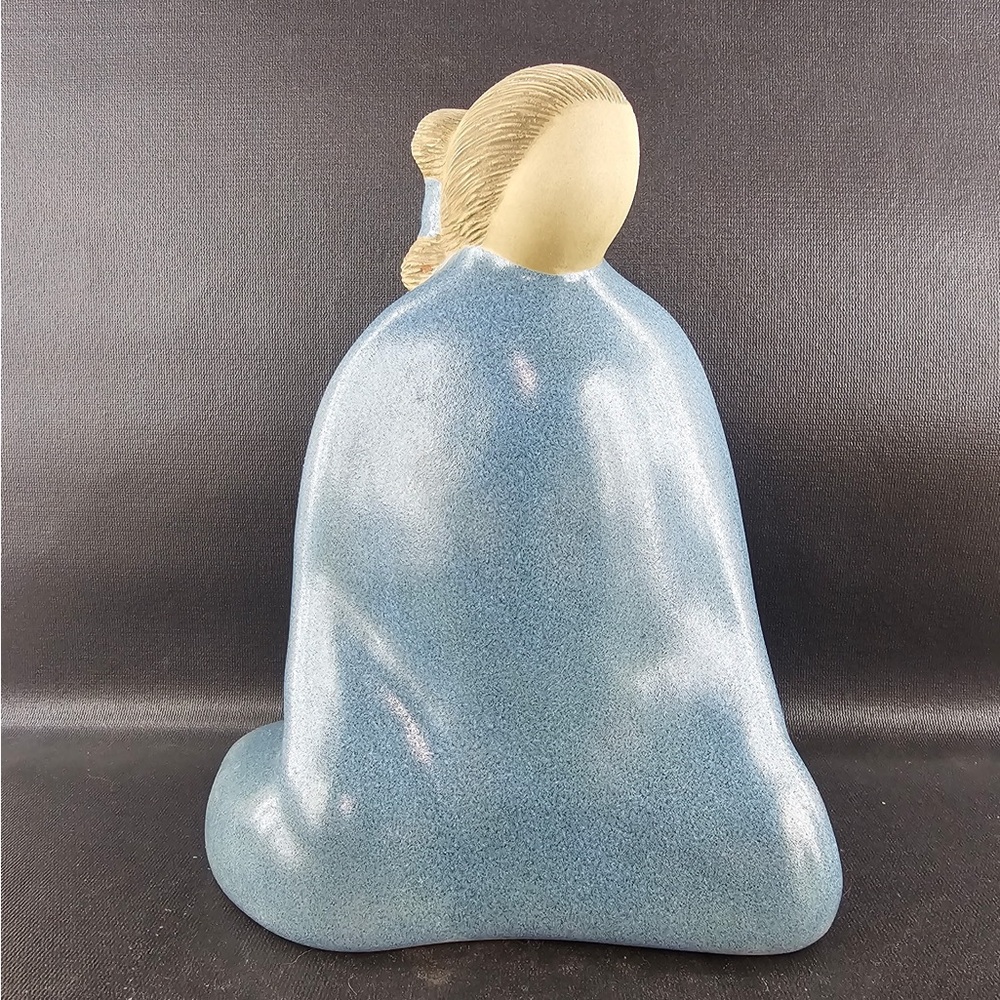 Vintage Jack Black 1984 Navajo Pottery Woman Kneeling Sculpture Signed